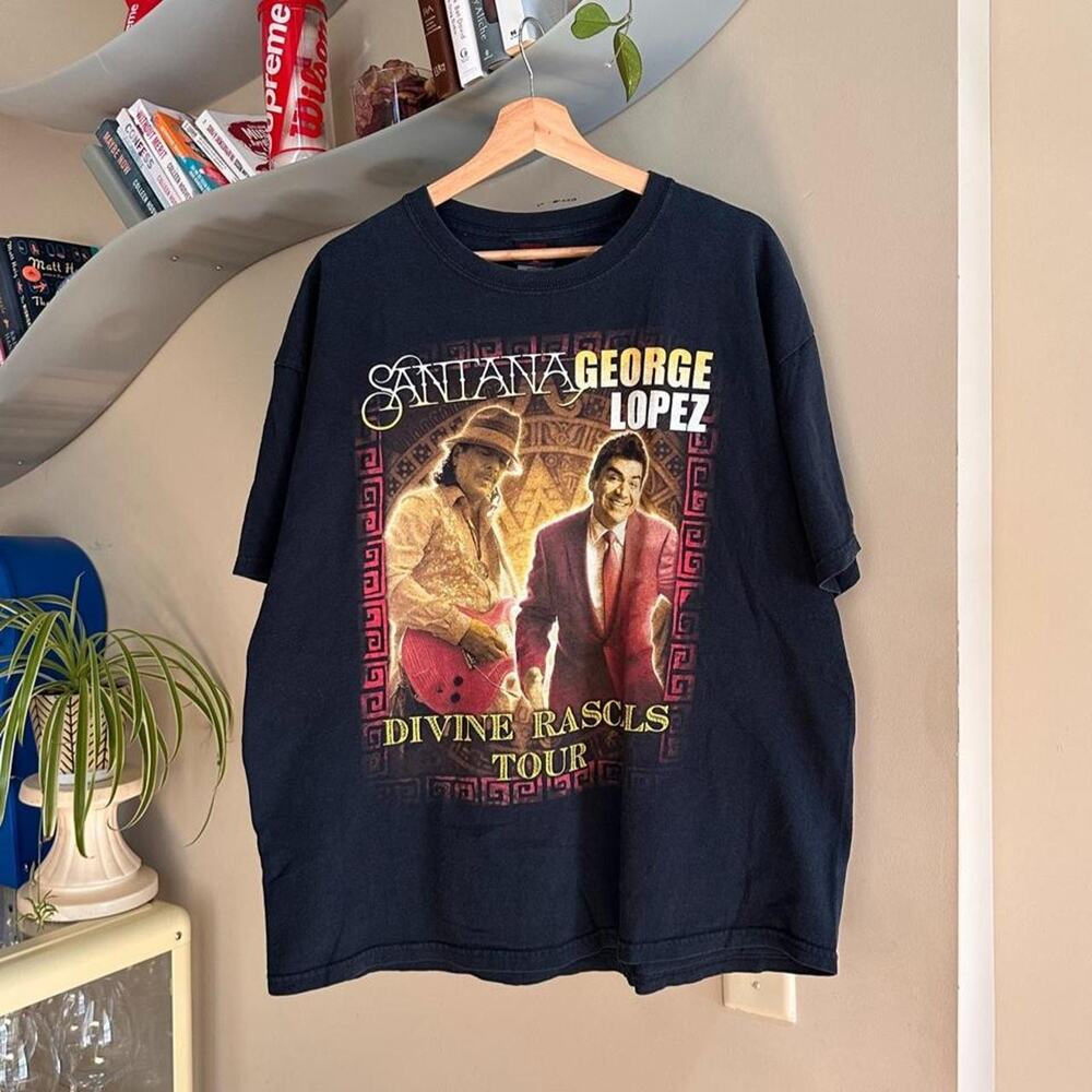Vintage 2008 Carlos Santana and George Lopez Shirt
